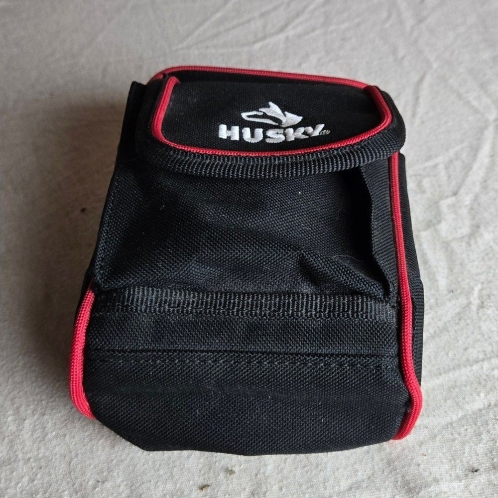 Husky Clip-On Tool Belt 4.5 in. Pouch-3 Pockets Durable Heavy Duty 570 971